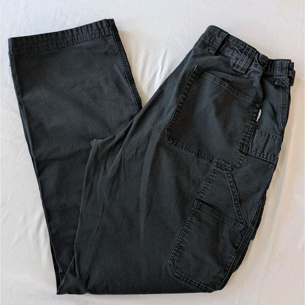 Duluth Trading Co CoolMax Flex Fire Hose Work Pants Men 38x34 (36x33) Blk Cargo